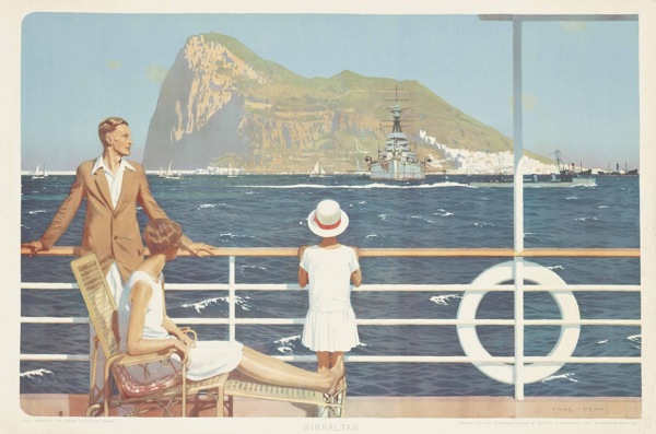 Charles Pears (1873-1958)  Gibraltar, The Empire Marketing Board  offset lithograph in colours, c.1928