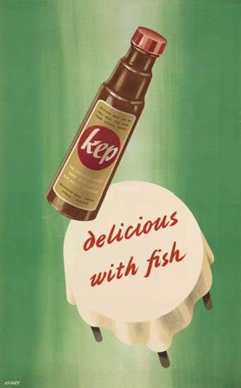 ASHLEY HAVINDEN (1903-1973) KEP / DELICIOUS WITH FISH. Circa 1950. 