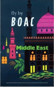 BOAC poster middle east 1960