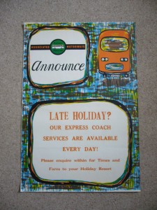 Late holiday coach poster