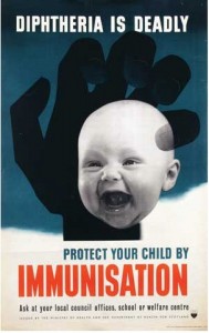 Diptheria post war propaganda poster