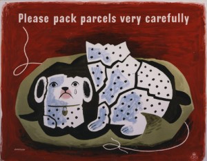 Tom Eckersley properly packed parcels please dog