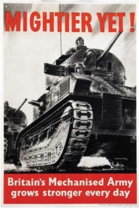 Mightier yet tank world war two propaganda poster