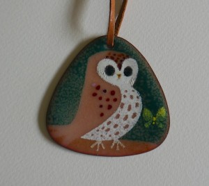 Daphne Padden enamel of an owl