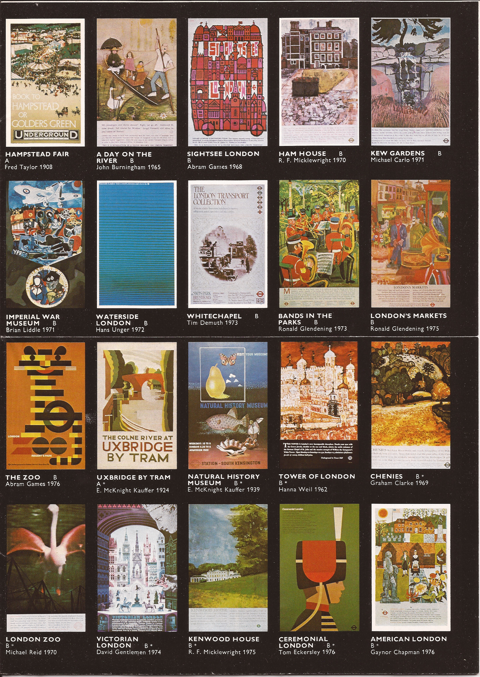 London Transport poster catalogue 1976 part two