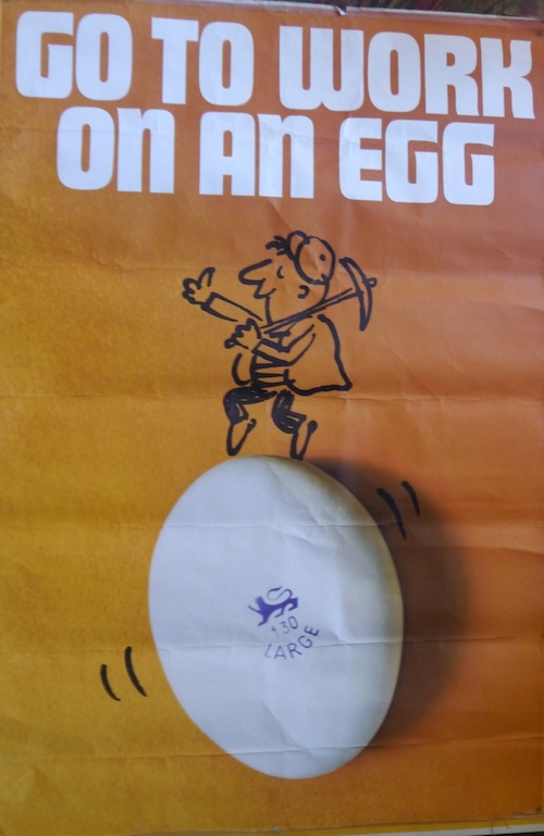 Go to Work on an egg classic poster - 