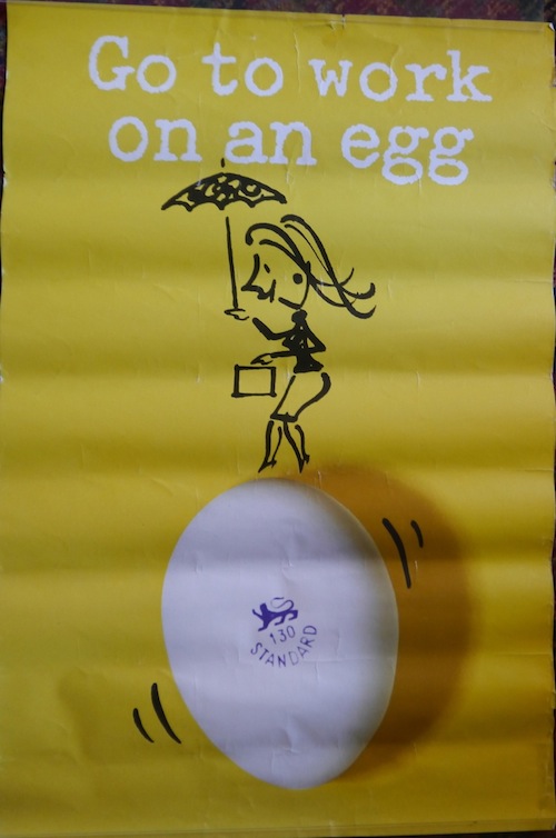 Go To work on an egg poster- girl