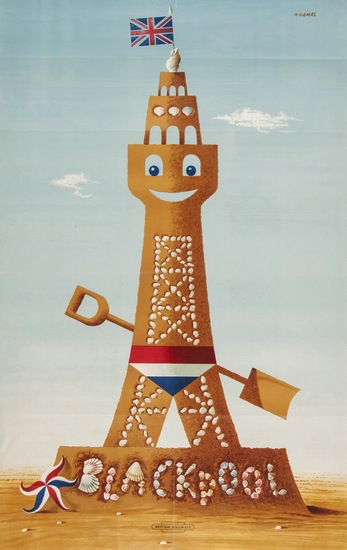 1952 poster GAMES, Abram (1914-1996) BLACKPOOL, British Railways