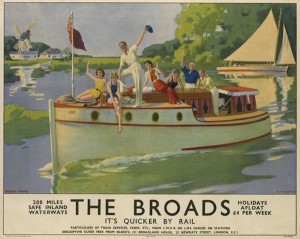 Broads, Arthur Michael 1937 railway poster