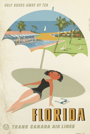 Anon, Florida, Trans Canadian airlines poster