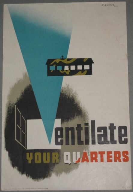 Abram Games Ventilate your quarters poster