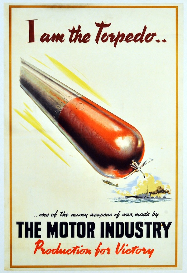 Motor Industry Association world war two poster torpedo