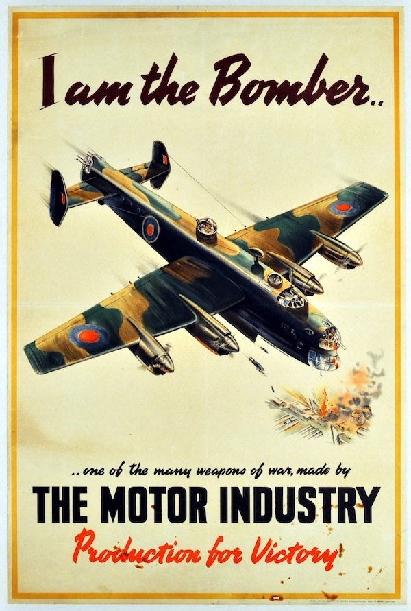 Motor Industry Association world war two poster bomber