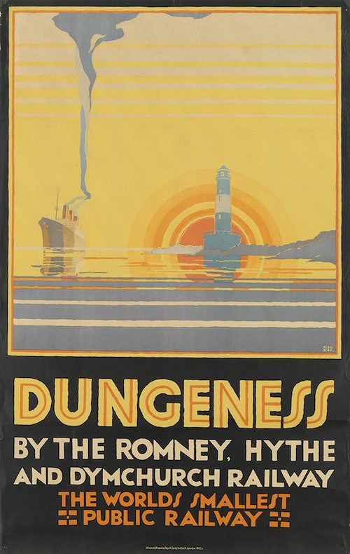 N. CRAMER ROBERTS (DATES UNKNOWN) DUNGENESS / BY THE ROMNEY, HYTHE AND DYMCHURCH RAILWAY. 1928. 