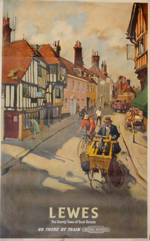 Terence Cuneo Lewes British Railways poster