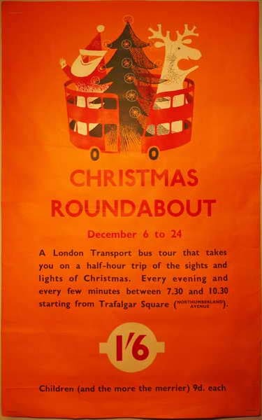 Galbraith Christmas Roundabout poster 1958 