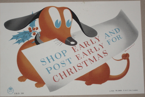 Christmas dog GPO poster
