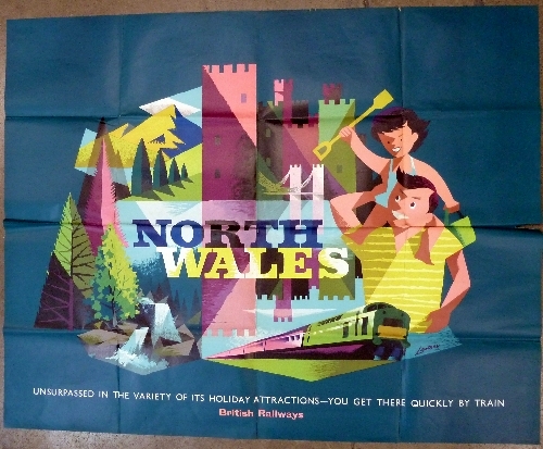 R M Lander North Wales poster