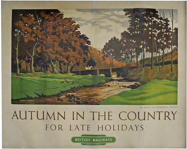 Hesketh Hubbard Simonsbath exmoor 1948 BR poster