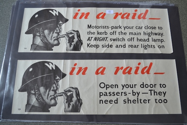 Strip posters what to do in an air raid, world war two propaganda