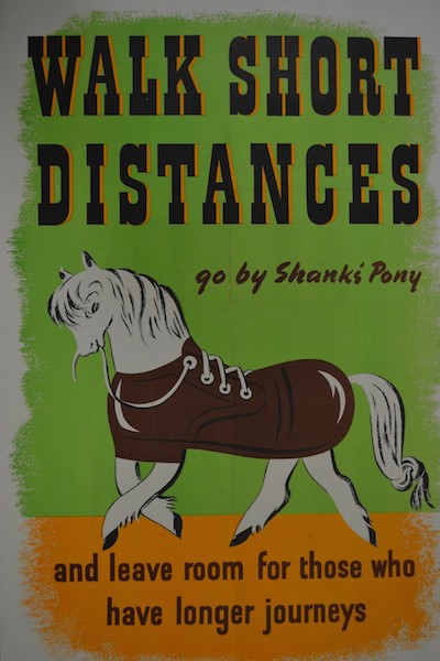 Lewitt Him Shanks Pony Walk Short Distances poster world war two