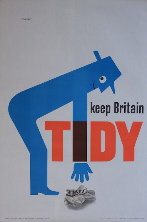 Eckersley (Tom 1914-1979) Keep Britain Tidy, original poster printed for COI HMSO by Stafford circa 1955