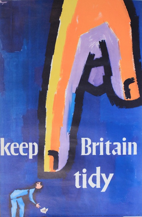 Hans Unger (1915-1974) Keep Britain Tidy, original poster printed for COI HMSO by Curwen circa 1955