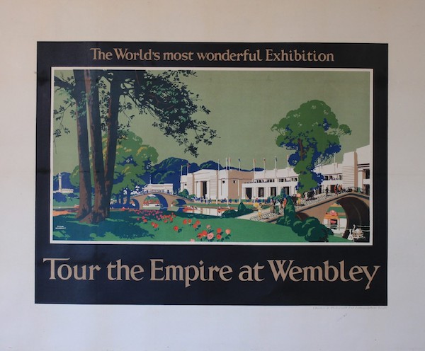 Frank Newbould (1887-1951) Tour the Empire at Wembley, original poster printed for the British Empire Exhibition by Chorley & Pickersgill 1924/5 
