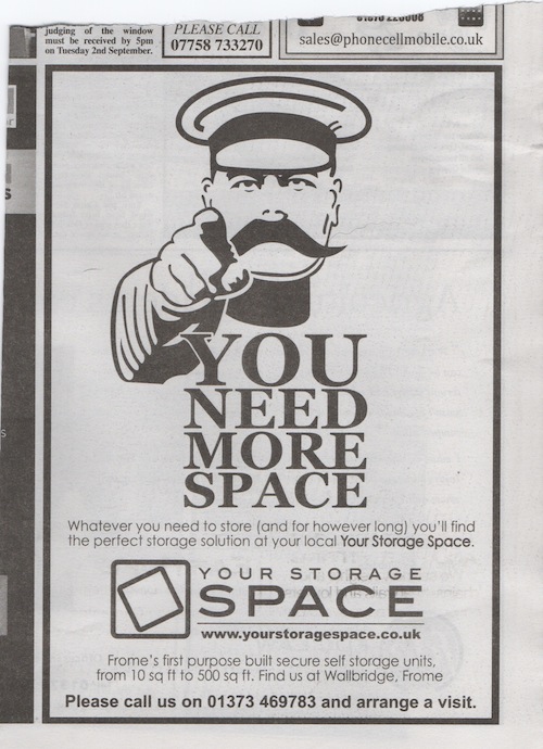 newspaper ad with Lord Kitchener From World War One Poster