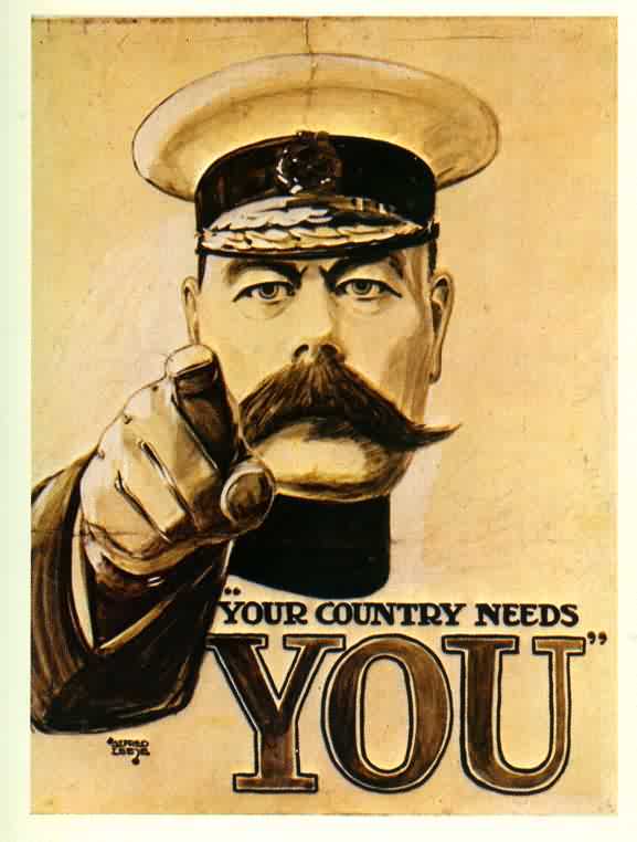 Alfred Leete Lord Kitchener poster as we all remember it