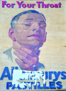 Allenburys Throat pastilles original oil painting for poster