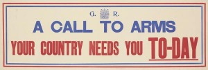 Your Country Needs You anonymous World War One recruiting poster