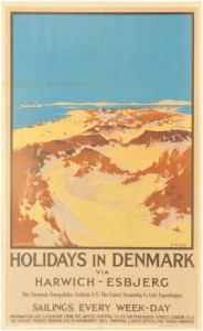 LNER double royal poster, HOLIDAYS IN DENMARK, FANO, by Frank H. Mason