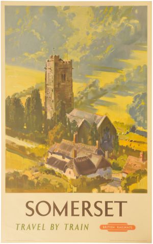 A BR(W) double royal poster, SOMERSET, by Wootton British railways