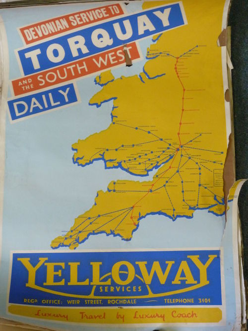 Yellow coaches map poster