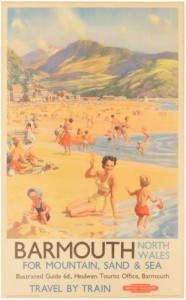 A BR(W) double royal poster, BARMOUTH, for Mountain, Sand and Sea, by Harry Riley British railways
