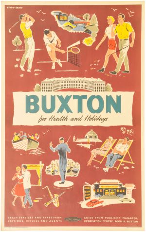 A BR(M) double royal poster, BUXTON, by Studio Seven British Railways