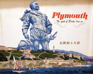 Frank Newbould Plymouth GWR poster 1945