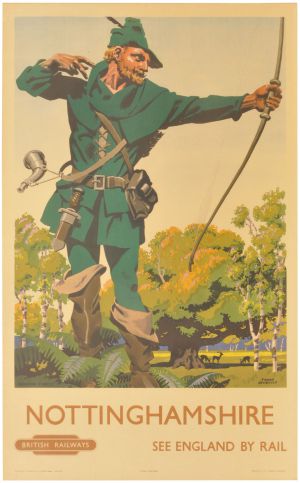 A BR(E) double royal poster, NOTTINGHAMSHIRE, by Frank Newbould British railways