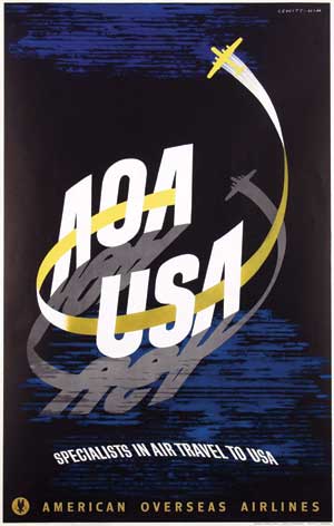 Lewitt Him AOA poster airlines poster