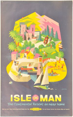 A BR(M) double royal poster, ISLE OF MAN, by Lander British Railways