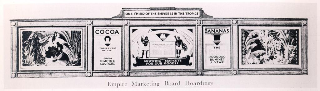 Empire Marketing Board Hoarding with posters by McKNight Kauffer in place