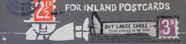 Andre Franion (dates not known) 2 1/2d for Inland Postcards, GPO poster PRD 1083 1960 For Inland Postcards