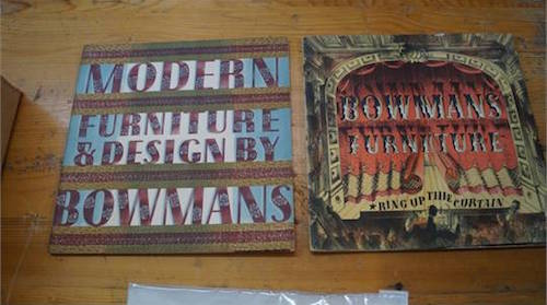 FREEDMAN (Barnett): 'Modern Furniture & Design by Bowmans,,'; London, 1930; together with 'Bowman's Furniture, Ring Up The Curtain..', same publisher, 1936, both square 4to; photographic trade catalogues of 'Unit' furniture with fine cover designs by Barnett Freedman printed in various colours