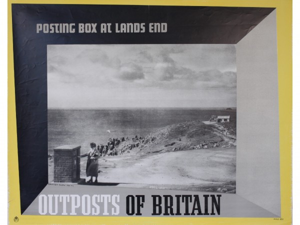 E McKnight Kauffer (Edward 1890-1954) Outposts of Britain Posting Box at Lands End, GPO poster PRD 200 1937