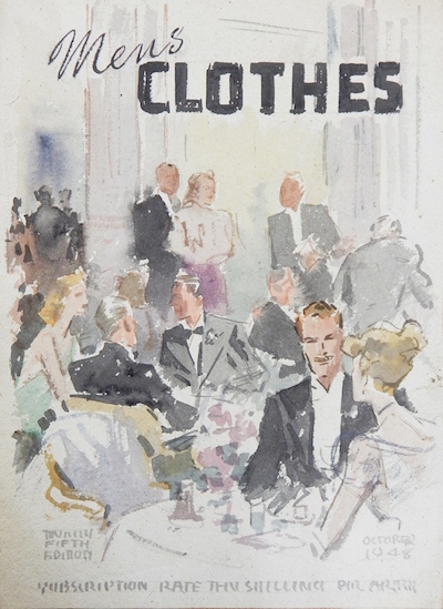 Harry Riley advertising sketch mens clothes
