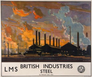 JACK, Richard RA. (1866-1952) - BRITISH INDUSTRIES, LMS, Steel lithographic poster in colours, 1924, printed by Staffords, Netherfields vintage LMS railway poster