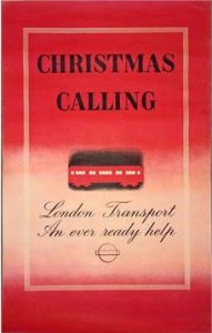 London Transport 1936 double-royal POSTER ''Christmas Calling'' by Tom Eckersley (1914-1997) & Eric Lombers (1914-1978)