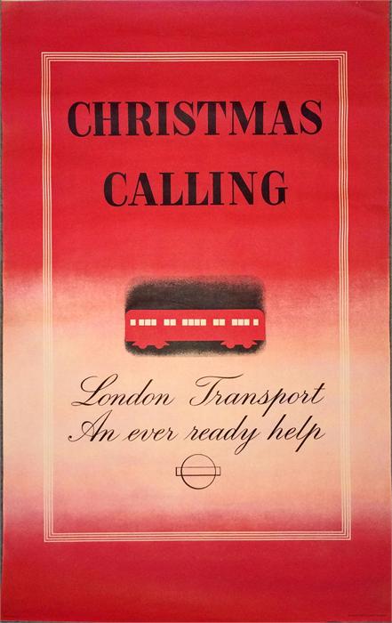  London Transport 1936 double-royal POSTER ''Christmas Calling'' by Tom Eckersley (1914-1997) & Eric Lombers (1914-1978)