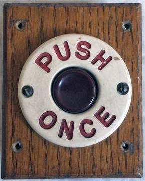 Push once bell from London tram